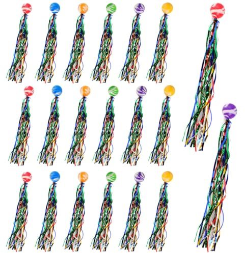 GXGM 20 balles rebondissantes enfant avec queue colorée, parfaites comme cadeaux d'anniversaire pour enfants