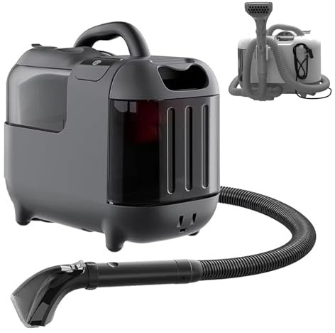 KRYANFEN Aspirateur Laveur Vapeur Nettoyeur Détacheur 1800ml Réservoir d’Eau Sale 60-70℃ Vapeur 75dBA, avec Fonction d’Auto-Nettoyage, pour Poltrons/Canapés/Sièges, Locataires 220V-Grey