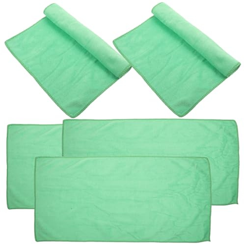 Toyvian Tapis de Couchage pour Cage à Cobaye en Microfibre Douce et Lavable, Lot de 5 Pièces Vertes Réutilisables pour Petits Animaux Domestiques