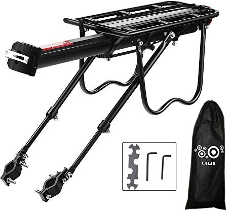 Vélo Porte Bagage, Universel Transporteur Porte bagages arrière de vélo bicyclette accessoires Équipement Vélo Racks avec Réflecteur pour de Longues de Cyclisme