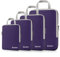 Gonex Organizer Valigie 4 Pezzi Set, Stoccaggio di Borse per Imballaggio Portatili per l'abbigliamento Cosmetico Cubi Espandibili, Packing Cube Set Viaggio Organizer, Viola