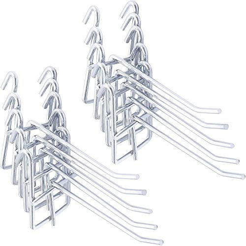 Rostfritt stål rutnät väggfäste pinne bräda displaykrok för panel för stormarknad 4 tum 30-pack (tjocklek: 4 mm)