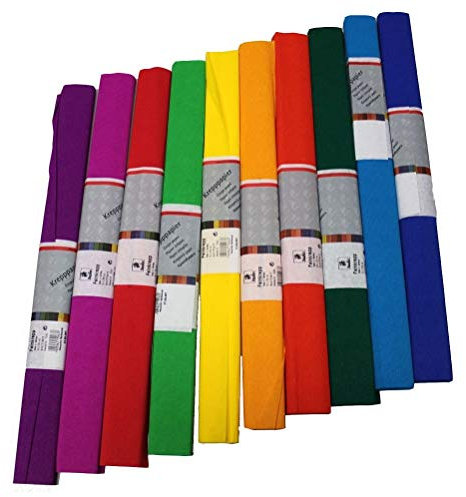 Staufen 617003 - Krepppapier 10 Rollen 50 x 250 cm, sortiert (20 Rollen)