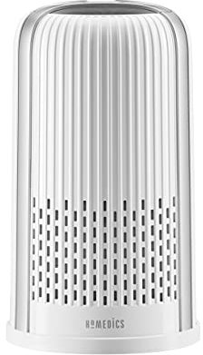 HoMedics TotalClean 4-in-1 Tower Air Purifier, 360-Degree HEPA Type Filtration for Allergens, Dust and Dander with Ionizer for Home, Office and Desktop, Night-Light and Essential Oil Aromatherapy