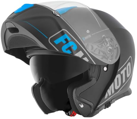 FC-Moto Novo Straight Klapphelm, schwarz/blau, M (57/58)