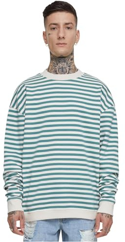 Urban Classics herr Randig Crewneck Tröja