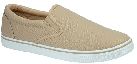 Urban Jacks Mens Canvas Mesh Slip On/Lace-up Espadrilles Casual Low Top Plimsoll Trainers Size 7-12 (Taupe, UK Footwear Size System, Adult, Men, Numeric, Medium, 11)