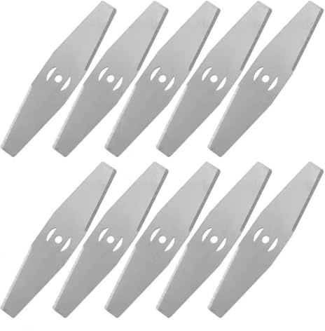 PYEUIFT Lama Tagliaerba, Lama in Metallo, Lama per decespugliatore, Lama di Ricambio Senza Fili, tagliaerba da Giardino Solo 10 Lame Incluse,con Base a Lama, per Accessori da Giardino Tosaerba