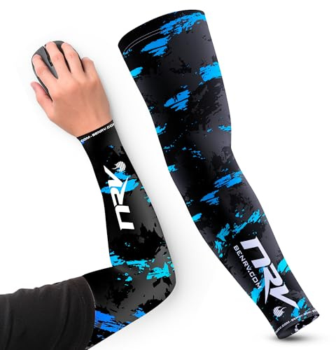 NRV Manchette de Compression Gaming - Edition Legacy - Améliorez Votre Performance eSport (Bleu, M)