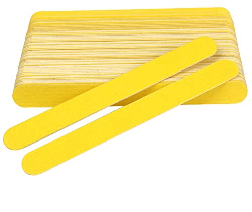 Emery Boards nagelvårdssats med nagelfilbuffert, 200 st dubbelsidig tränagelfil Gul slipning spikbuffertblock 180/240(Blauw)