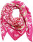 XL Dreieck Strickschal Herz Leopard Frühling Schal 100% Baumwolle Made in Italy Fashion Tuch Dreieckschal Stola Herbst Frühling Tuch Leo Love is Love Happy (Love Pink)