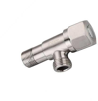 Tofficu Válvula de Ángulo Inoxidable Baño y Cocina Resistente Altas Temperaturas Cierre para Agua Fría y Caliente Fácil Instalación Compatible con Inodoro y Fregadero