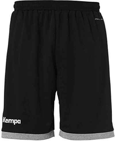 Kempa Kinder Core 2.0 Shorts, schwarz/dark grau melange, 140 (XXS)
