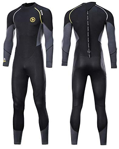 ZCCO Ultra Stretch 3mm Neoprene Wetsuit, Back Zip Full Body Diving Suit, one Piece for Men-Snorkeling, Scuba Diving Swimming, Surfing