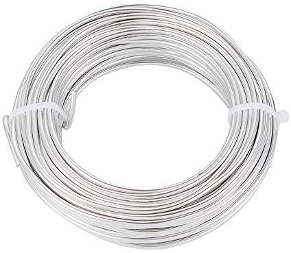 Cheriswelry 150 cm platt aluminiumtråd, böjbar metalltråd, 3,5 mm bredd för smyckestillverkning, dockor, skelett, gör-det-själv-hantverk, silver