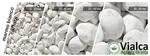 Sassi Ciottoli Pietre Bianco Carrara Decorativi Giardino - 25kg Varie Misure (40-60)