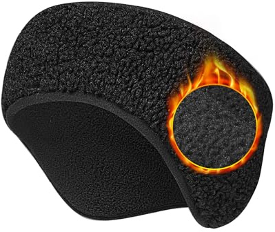 Lauzq 20°F Winter Ear Warmers Headbands - Thermal Ear Muffs for Men Women in Cold Weather for Ski Running Cycling Workout