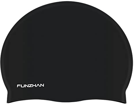 Funzhan Silikon Badekappe Damen Herren Wasserdicht Schwimmkappe Mädchen Lange Haare Schwimmhaube Badehaube schwimmmütze Damen Bademütze Schwimmen Unisex
