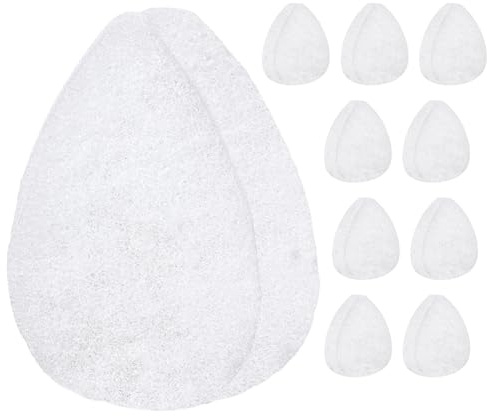 IMPRESA Facial Exfoliating Pads - Deep Cleansing Facial Sponges - Daily Exfoliation Face Scrubbers - Extra Thick Face Sponge - White, Pack of 10