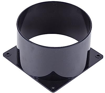 2 Stück gerade Rohrflanschverbinder, 3/4/5 Zoll ABS Wand-Lüftungskanal Schlauchadapter Runder quadratischer Luftkanal für Heizung Kühlung Lüftungssystem - 120 mm