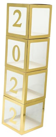 Abaodam 1 Satz Ballon-box Ballonblöcke Klarer Ballon Ballonhülle Zum Geburtstag 2022 Ballondekoration Schwarze Zierleiste Babyballons Geburtstagsfeier Ballonhalter Vitrine Verpackt Plastik