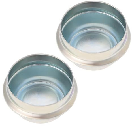 SG Store 2 tapas de cubo antipolvo 40 mm, cubierta de grasa para rueda de remolque, placa laminada, galvanizada, se adapta a cubos de remolque 40 mm