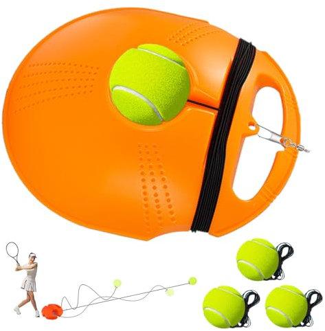 Funmo Entrenador de Tenis - Pelota de Refutación y Herramienta de Entrenamiento para Adultos, Niños y Jugadores Principiantes (Naranja B)