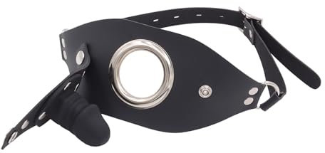 Kutocesy Bavaglio Per Dildo in Silicone Rimovibile Con Bavaglio A Sfera Regolabile in Pelle BDSM Bavaglio A Bocca Per Coppie Giocattoli Bondage (5.5CM)