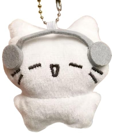 Cat Keychain Charm, Cat Keychain Charm Plyschleksakshänge Dekorativa | Tecknad film Flerfunktionell ryggsäckstillbehör Dekorativ prydnad plyschnyckelring Leksakshänge f