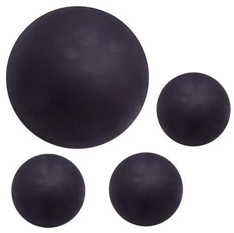 Rrlihjgu 2.36in Squash Ball Anfänger, 4pieces Training Squash Ball, Robuster Gummi Hohlball, Hochelastizitätskugeln für Erwachsene Männer und Frauen, Reaktionstraining üben