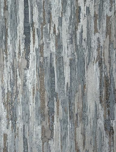 Vymura M95700 Gianni Plain Heavyweight Vinyl Wallpaper, Blue Grey