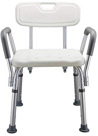 Banco de Ducha de baño con la Espalda y Brazos Altura de Altura de Altura de la bañera de la bañera de la bañera Liviana Asiento de Ducha de baño de baño Silla de Ducha