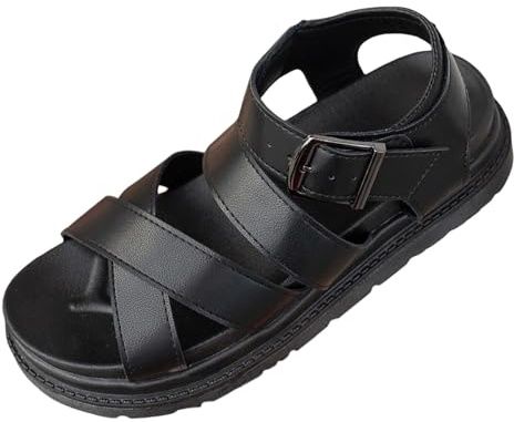 Generisch Sandales à plateforme pour femme - Sandales de trekking légères - Sandales d'extérieur à bout ouvert - Grandes tailles - Chaussures pieds nus - Sandales légères à boucle - Chaussures de