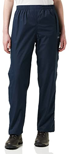 CMP - Pantalone Donna Antipioggia Con Zip Laterali Su Tutta La Lunghezza, Black Blue, M