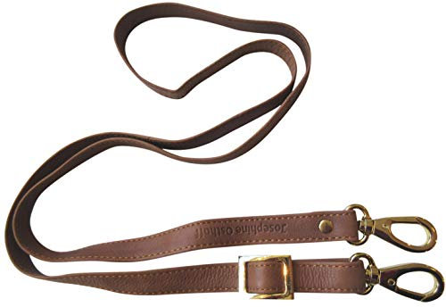 Josephine Osthoff - SCHULTERRIEMEN Echtleder Ersatzriemen Gurt Crossbody Strap Ersatz 135 cm Länge 2 cm Breite, Farbe:Safari/Gold