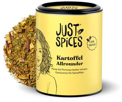 Just Spices Kartoffel Allrounder I Würze mit nur einem Gewürzmix Gratin, Püree, Suppe, Ofenkartoffeln I Gewürzdose, 60 g