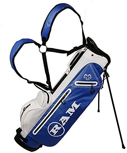 Ram Golf Waterproof Stand Carry Bag, 7.5 (Blue/White, One Size)