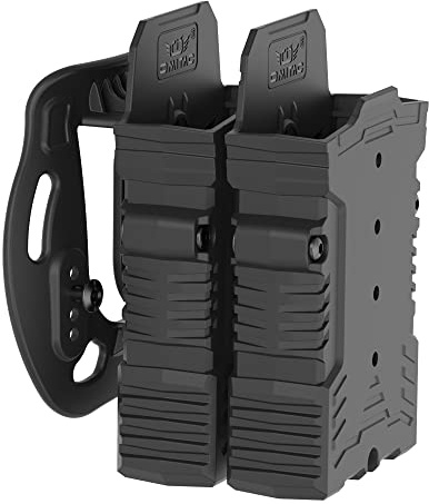 Dubbel Ar15 Magpåse Paddel M4 M16 Tidskriftshållare Polymer Stapel 5,56 mm Gevär Tidningshållare Passform Bälte 3,8 cm till 5,08 cm Yttre Midjeband