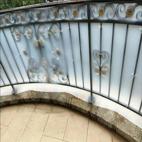 NIANXINN Brise-Vue pour Balcon,Feuille de Plastique Acrylique Brillant Givré,Panneaux de Clôture de Confidentialité,Résistant Aux Intempéries,pourJardin,Fenêtre,Décoration de Maison (90x150cm)