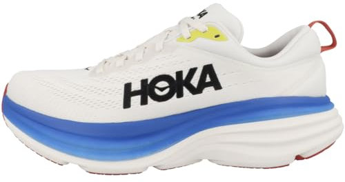 Hoka One One Herren Bondi 8 Textile Blanc De Blanc Virtual Blue Sneaker, Größe 41, Blanc De Blanc Virtual Blue, 42.5 EU