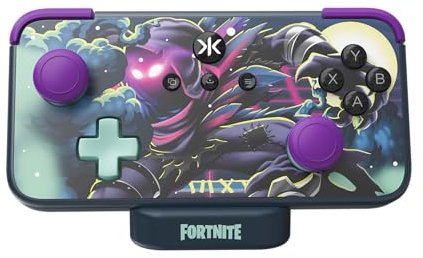 CRKD NEO S - Wireless Collectible Controller for Nintendo Switch OLED, Mobile, PC, Smart TV, Steam Deck OLED, Legion Go, Rog Ally Gaming (Raven Fortnite Edition with Charging Dock)