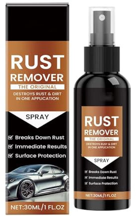 Spray per rimuovere ruggine, distrugge ruggine e sporco in una sola applicazione, rimozione della ruggine per metallo, spray anti ruggine, decontaminazione del ferro, per metallo, strumenti, auto (1)