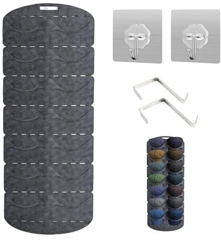 Dulynva Support Casquette Mural avec 14 Poches, Rangement Casquette Organisateur Étagère de Porte pour Support Casquette Mural pour Baseball,Cravates,Serviettes,Foulards,Casquettes de Golf,130x46cm