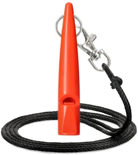 Zestjewel 1 pcs 211.5 Dog Whistle Orange with Whistle Band