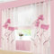 SIMPVALE Netzvorhänge für Fenster, transparent, komfortabel, Voile, elegantes Blumenmuster, für Schlafzimmer, Badezimmer, Küche, Rosa, (B x H) 150 x 145 cm, 2 Stück