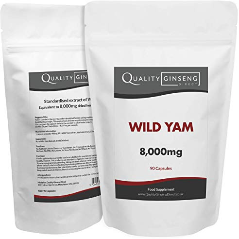 Wild YAM - 8,000mg Capsules - Powerful Formula (90 Capsules)