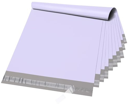 Metronic Large Poly Mailers 14.5x19 50PC Clothes Shipping Bags Lilac Purple