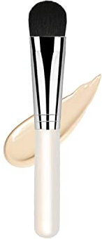 Pinceau d'application pour masque facial - Noir + blanc - Fibre synthétique douce - Outil cosmétique pour lotion corporelle, boue, argile, masque mélangé au charbon de bois