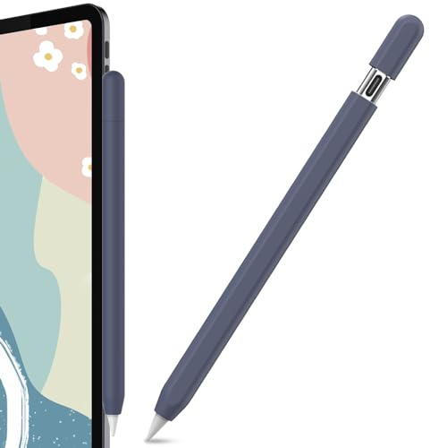 AhaStyle Silicone Case for Apple Pencil (USB-C) 2023 Ultra Thin Protective Cover Skin Apple Pencil Sleeve Anti-slip Grip Compatible with Apple Pencil USB C (Midnight Blue)