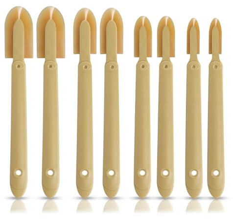 8pcs Rubber Caulking Tool, Silicone Remover Tool Sealant Spatula Spreader 4 Sizes Caulk Finishing Tool Multifunctional Caulking Remover/Smoothing Tool Applicator for Tiles Brick Kitchen Bathroom